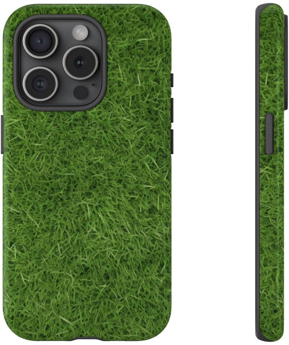 Frisgroene Grastextuur – Telefoonhoesje Geschikt voor iPhone 15 Pro