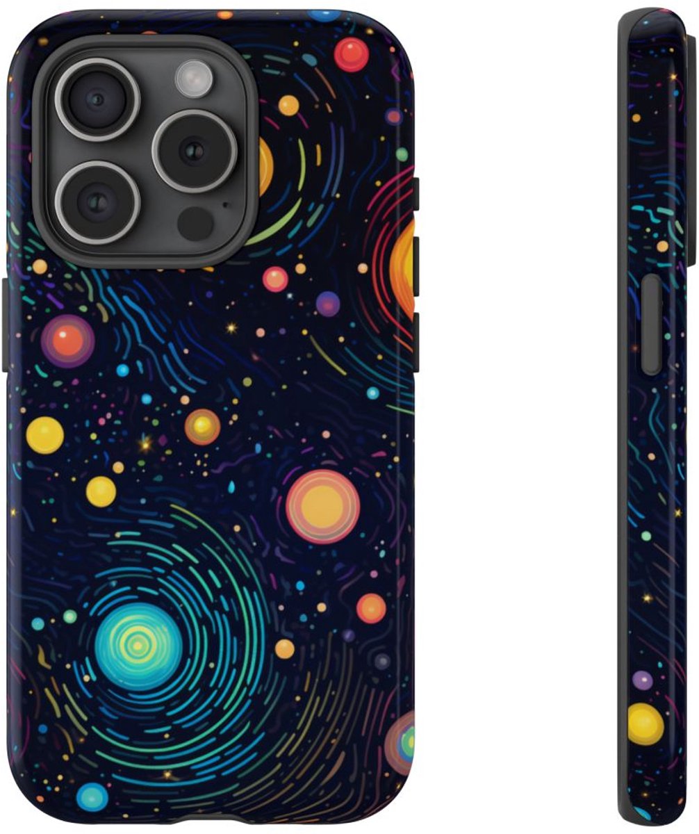 Kleurrijke Kosmische Sterrenbeelden – Telefoonhoesje Geschikt voor iPhone 15 Pro