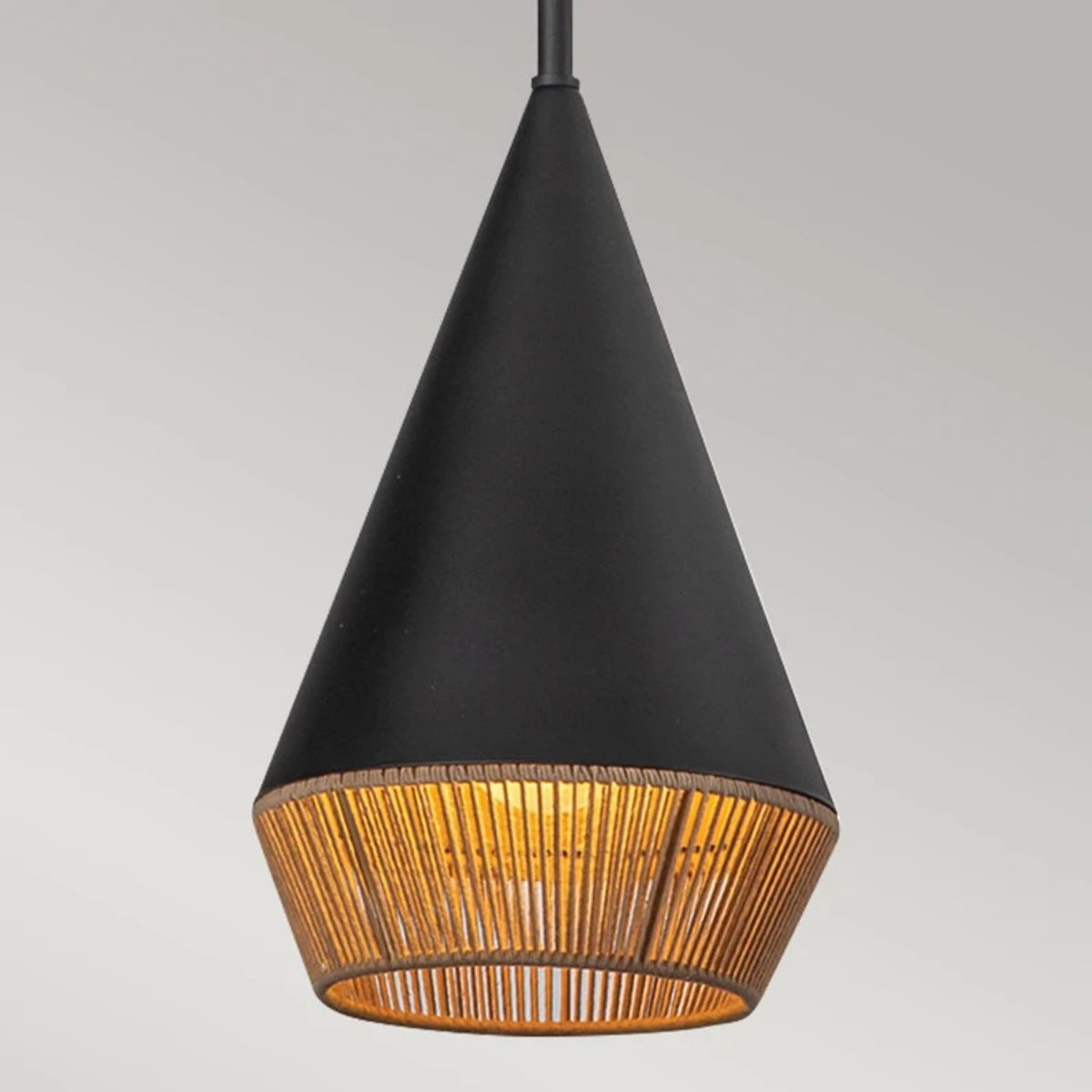 Alora Mood LED Hanglamp Daphne | 1X E27 Max 60W | Matte Black & Natural