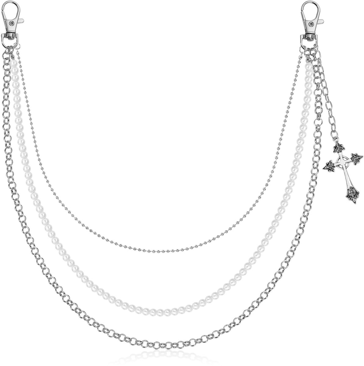 Punk Broekketting OOTSR - Gothic Jeansketting met Kruid Hanger - Duurzaam Legeringsmateriaal