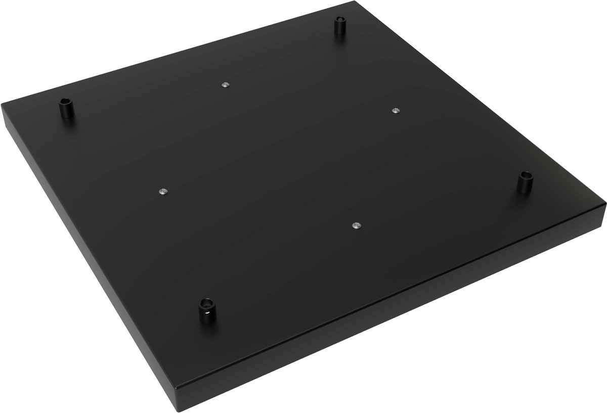 Calex plafondkap 4 snoeren 40 cm - zwart vierkant