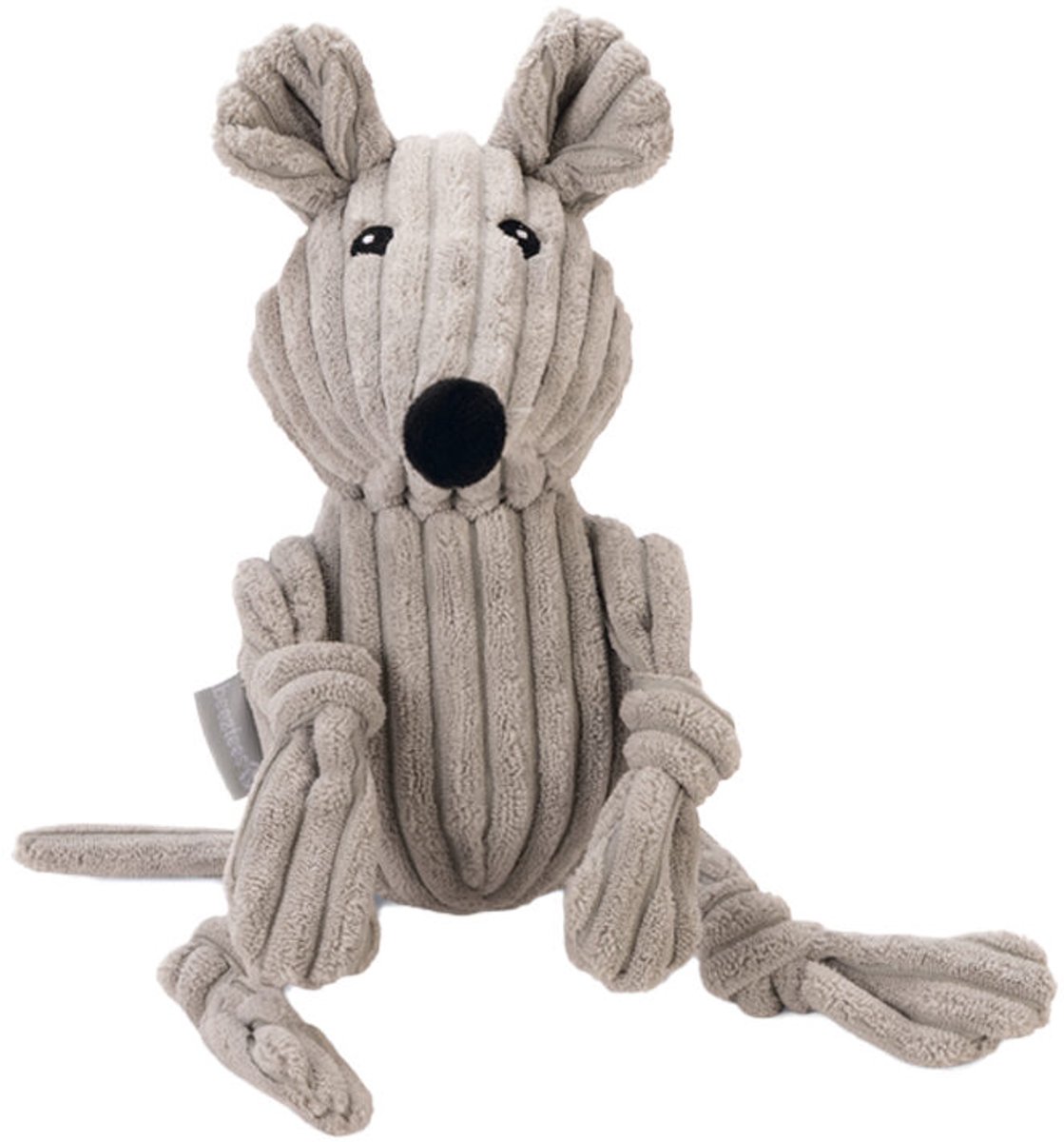 Beeztees Muis Mousy Hondenspeeltje - Knuffels - Grijs - 32x11x11,5 cm