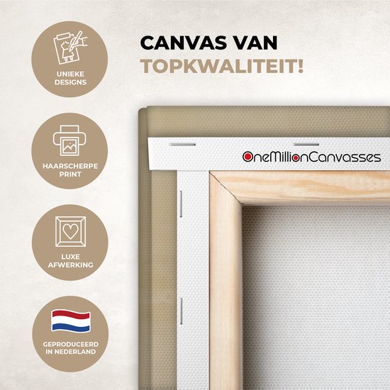 Toile Peinture Fleurs - Vintage - Plantes - Goud - 120x180 cm - Décoration murale XXL