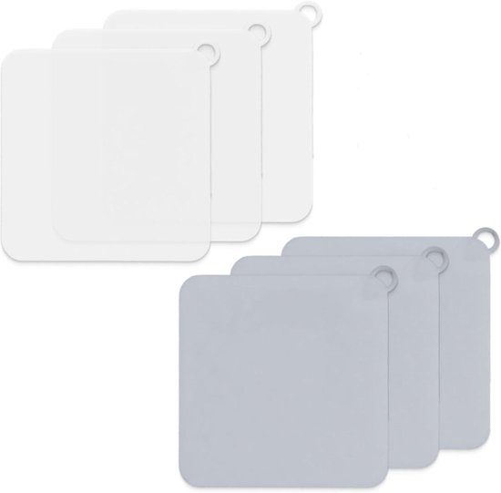 Afvoerstoppen van siliconen, 6 stuks, 20 x 20 cm, universele geurstop Afvoerstoppen van siliconen, 6 stuks, 20 x 20 cm, universele geurstop