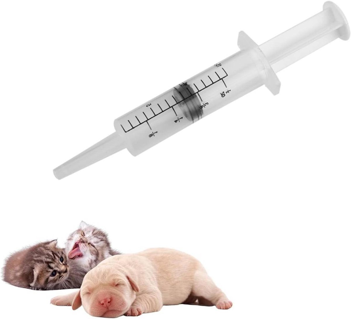 JHubers Goods - Voedende Spuit voor Huisdieren, Herbruikbare Plastic Spuit voor Geneeskunde, Veilige Feeder voor Honden, Katten en Puppy's - Ideaal voor Baby Dieren