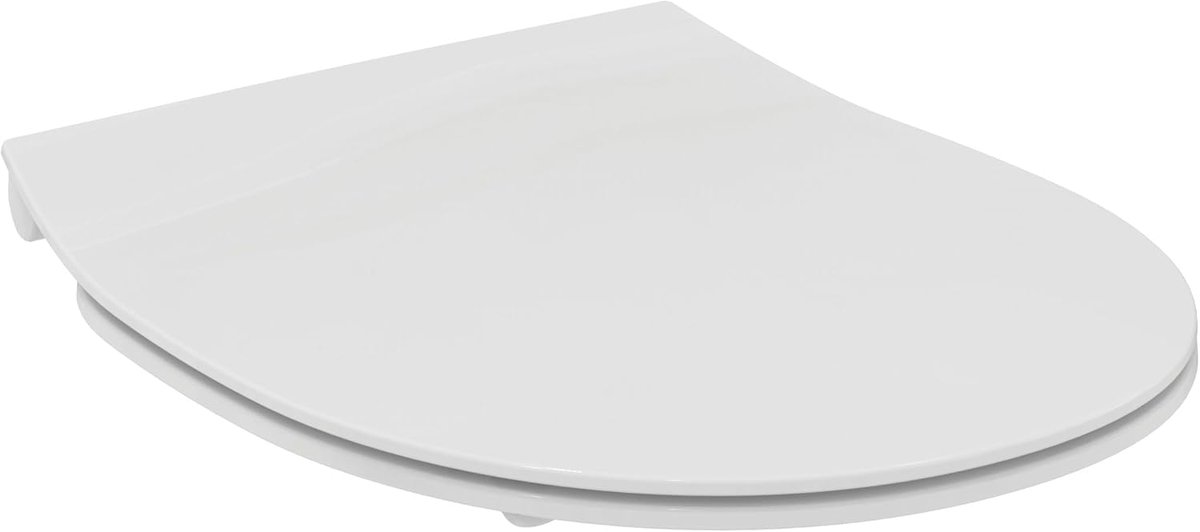 Gebogen Universele Toiletbril met Softclose en Antibacterieel Design - Wit