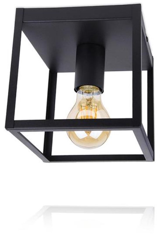 LEDUXA | Plafonnier noir | incl. Source de lumière | décoratif | plafonniers industriels | métaux | Raccord E27 | 4 W | 320lm | 2 400 000