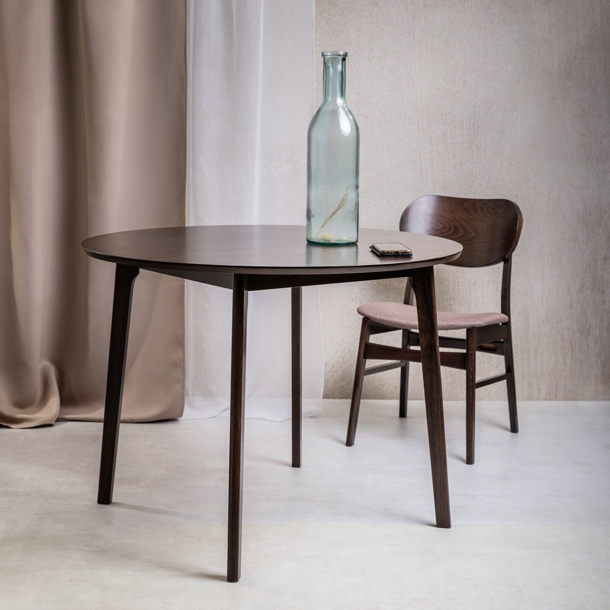 HOMLA - Table - MALTI - dark brown - 100x100x75 cm