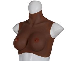 XX-DreamToys - Ultra Realistische Bodysuit - Drag - Bovenlijf Met Borsten - Bruin M