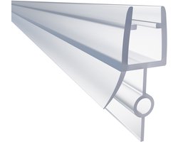 Aica Model 1 Douchestrip Eén strips 90 cm-Geschikt voor 5-6 mm Glas-Transparant PVC-Waterdicht-flexibele vin 18 mm breed-Op Maat te Snijden