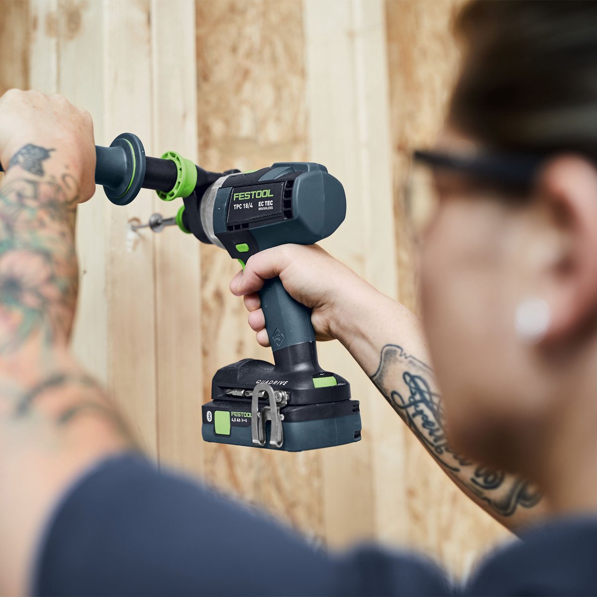 Festool TPC 18/4 I-Basic-Set QUADRIVE Accu klop-/schroefboormachine 18V Basic Body in Systainer - 577625 – foto 3
