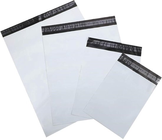 Sacs d'expédition PolkaHome® 40 x 50 cm – Lot de 100 – Sacs d'expédition pour Vêtements – Sacs d'expédition autocollants et imperméables – Sacs d'expédition en plastique Witte – Boutique en ligne – 100 % recyclables