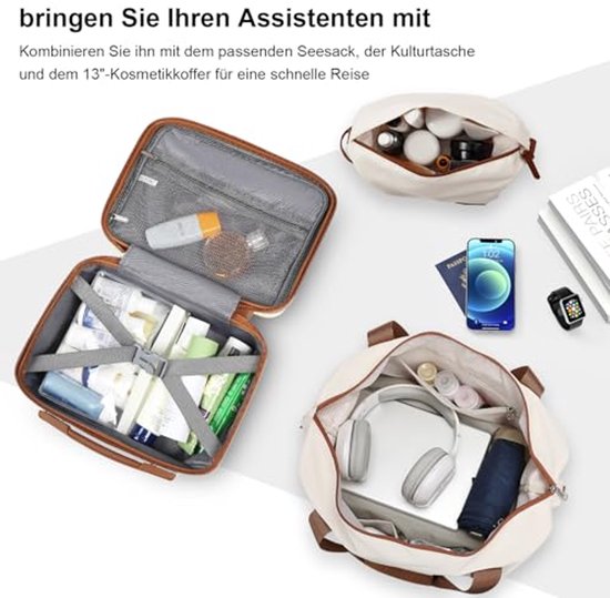 Joyway Koffer trolley reiskoffer van ABS hardshell trolley, zwart, 56cm Handgepäck-Set 3tlg