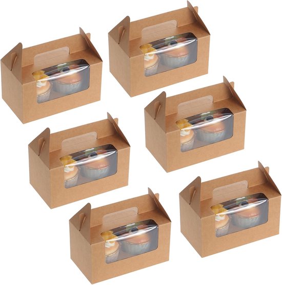 Xocome Lot De 50 Mini Boîtes à Gâteau Argentées - Emballages Individuels Transparents Pour Cupcakes, Mooncakes Et Pâtisseries, Idéales Pour Fêtes Et Mariages