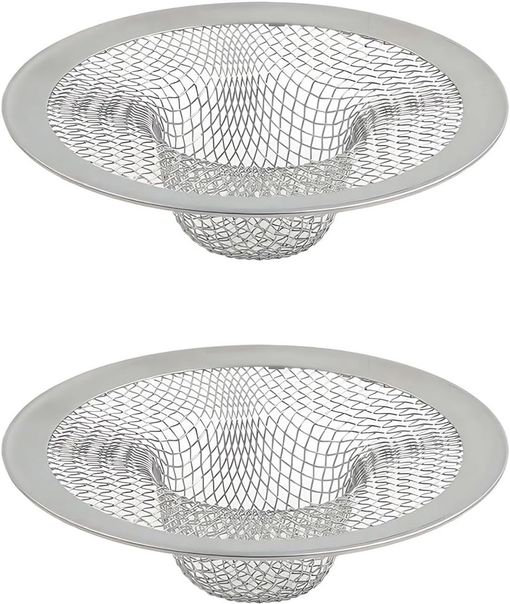 2 Kleine Afvoermeshmanden - Afvoer Caravan Gootsteen - RVS Afvoerfilter 7cm