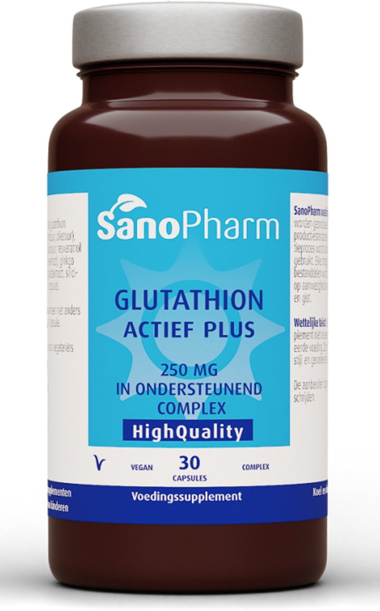 SanoPharm Glutathion actief plus high quality 30 Capsules