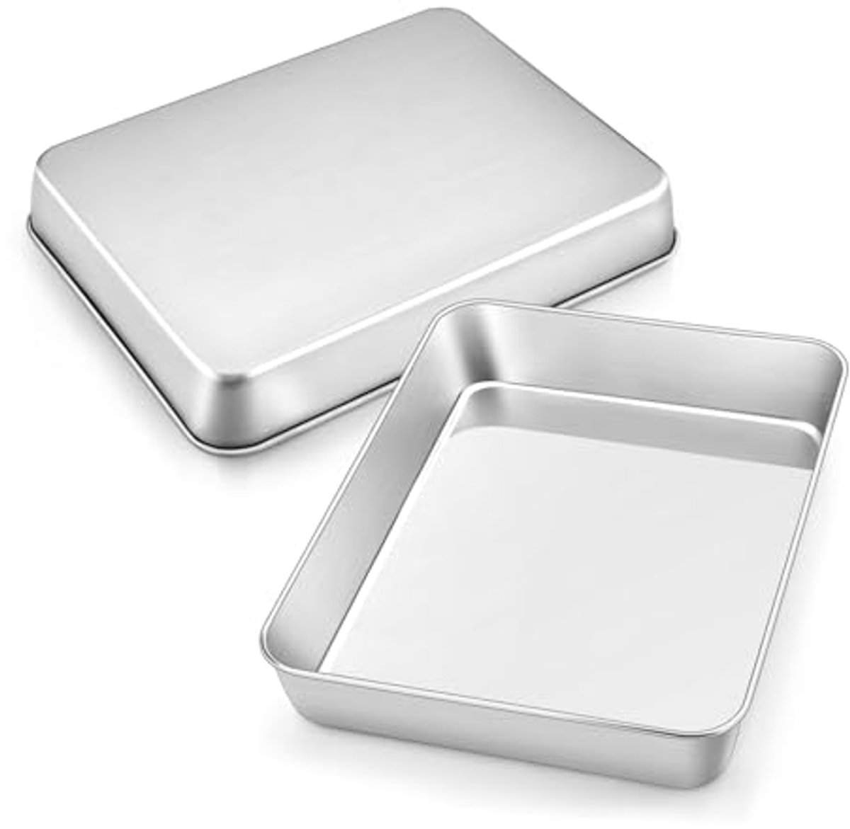 Roestvrijstalen bakplaat set van 2 31 5 x 24 5 x 5 cm