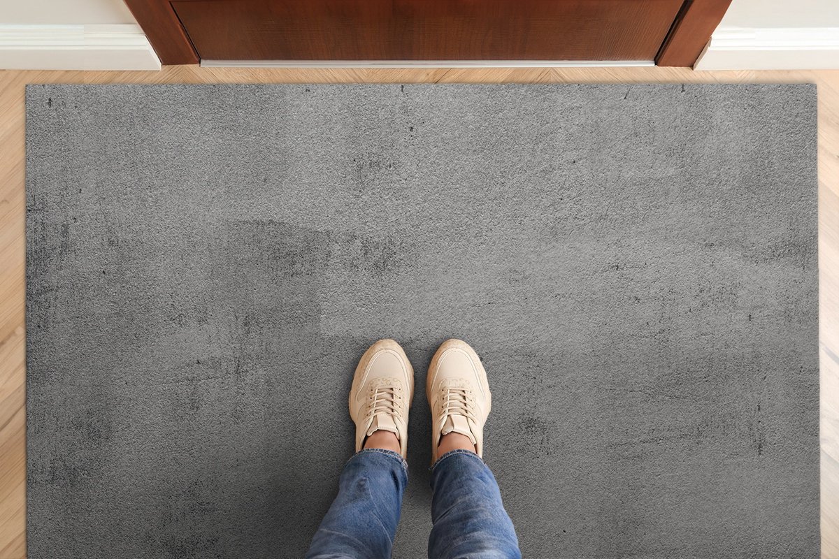 Coloray Deurmat voor binnen - Grijs Binnen Deurmat - Concreet Binnenmat - Design Deurmat - Deurmat Groot - 150x100 cm Grijs - Concreet