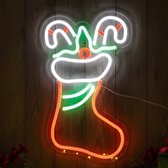 HEM LED Neon Kerstsok – Kerstverlichting Wandlamp – Groen/Rood/Wit – Binnen – Neon Kerstverlichting – Inclusief Opbergzak
