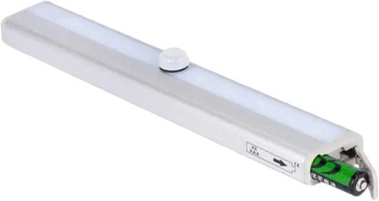 Vyzio - LED Bewegingsmelder Nachtlampje - Op Batterijen - 10 LED's 350 Lumen - Draadloos - Voor Kast Trap Gang - LUMICOM van LUMICOM — afbeelding 2