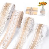 1 Yard Wit Kant Stof 32 cm Breedte Katoen Geborduurd Naaibenodigdheden Lint Kant Trim Jurk DIY Kledingstuk Gordijnen Accessoires-Antiek Zink