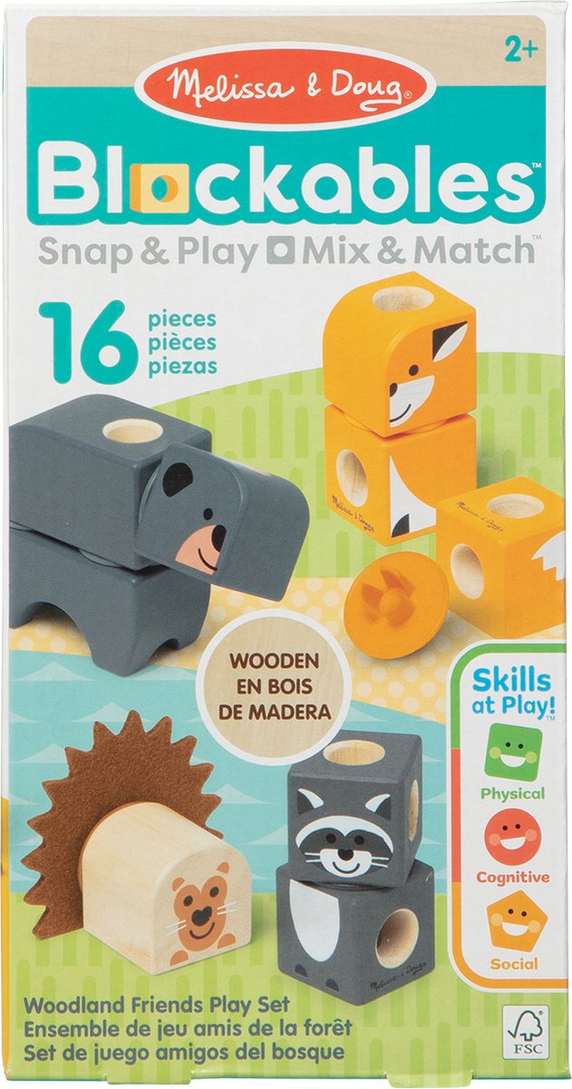 Melissa & Doug - Blockables™ Bosvrienden - 360° bouwen van Merkloos — afbeelding 2