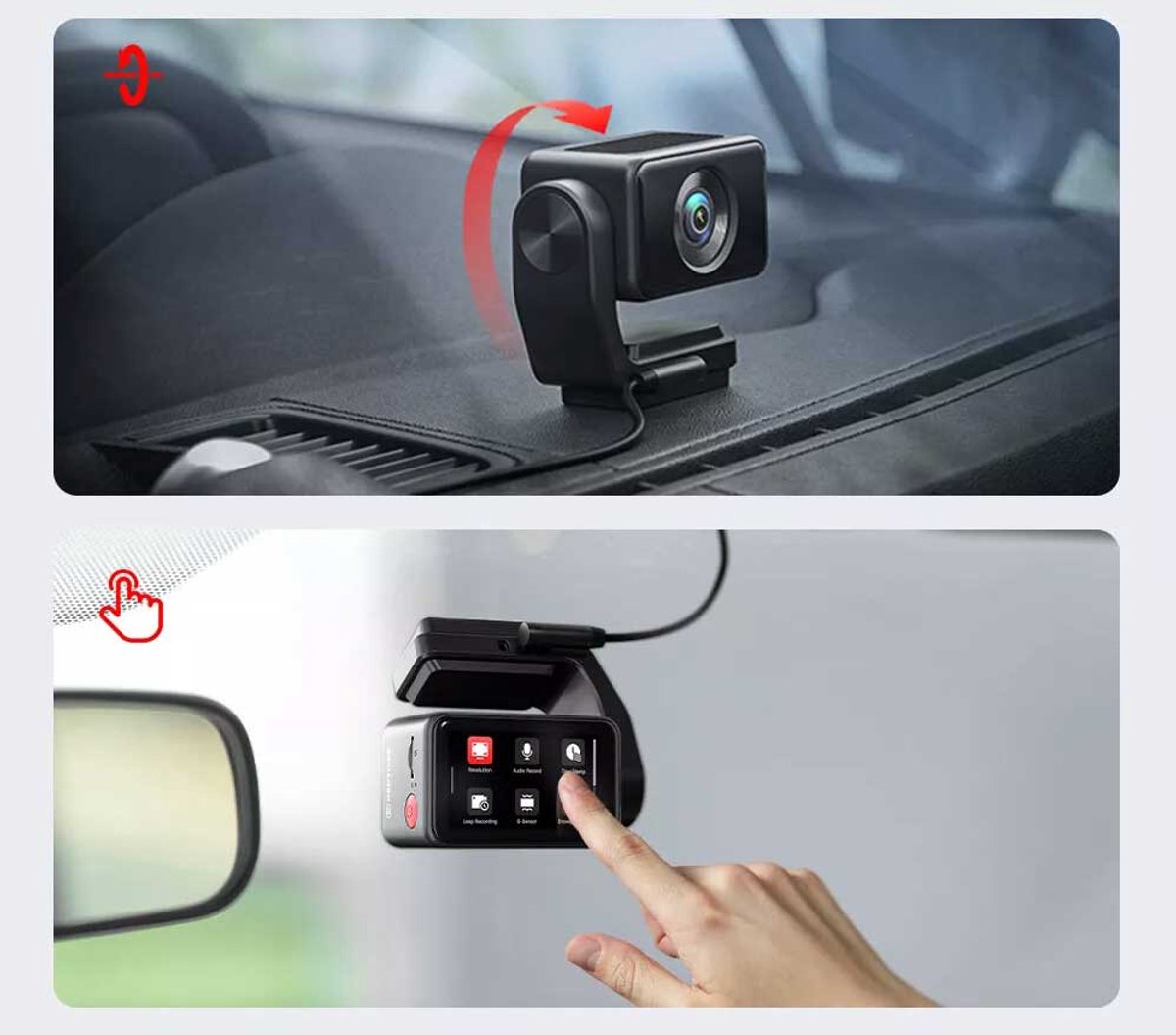 Redtiger F4 Pro 4K Touch Wifi Gps 2CH 128gb dashcam - 2,2 inch touchscreen Lcd - 4K + Full HD resolutie - 128gb Micro SD kaart thumbnail 6