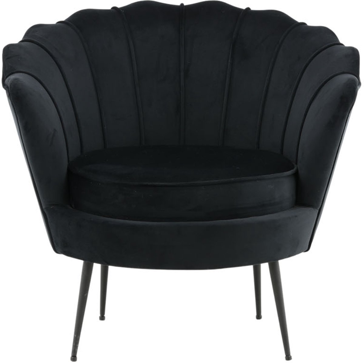 Nice fauteuil velours zwart.