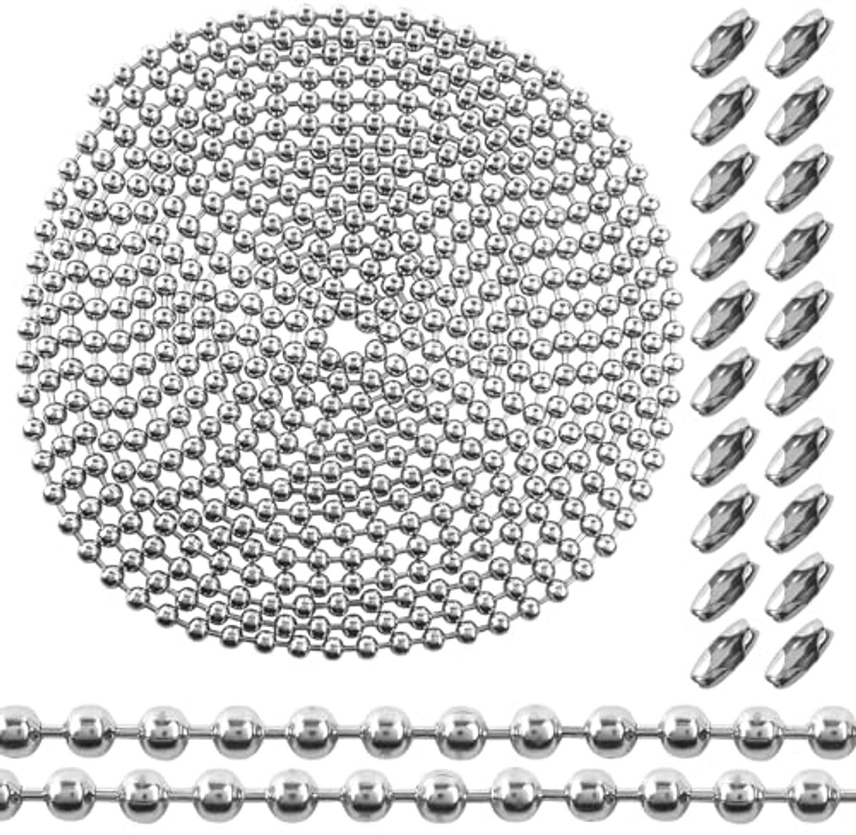 Roestvrijstalen Kogelketting 6 meter - 4,5 mm Zilver voor DIY Sieraden Maken