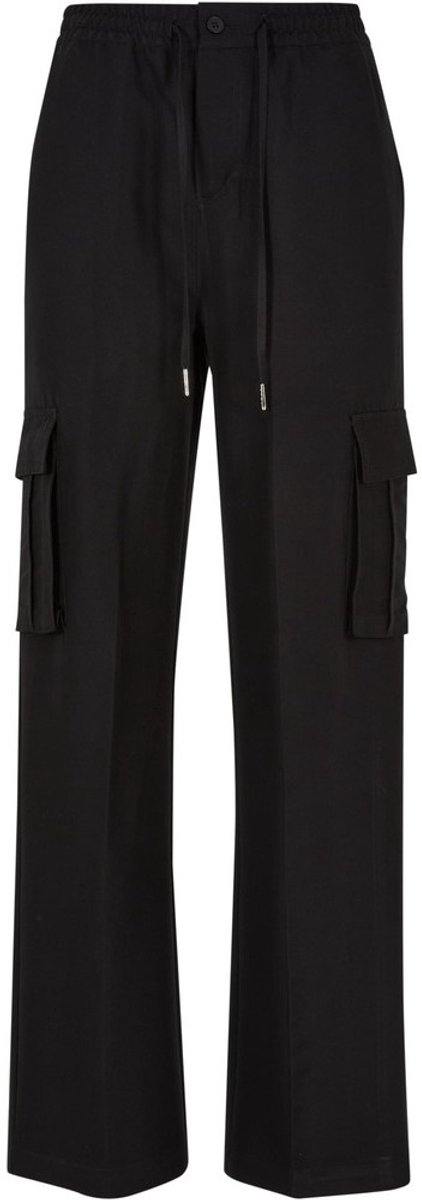 Urban Classics Viscose Straight Leg Cargobroek S Zwart