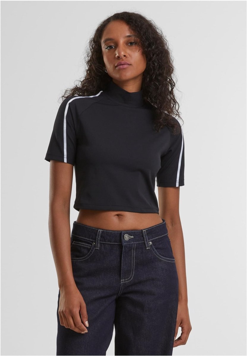 Urban Classics High Neck Short Crop top 4XL Zwart