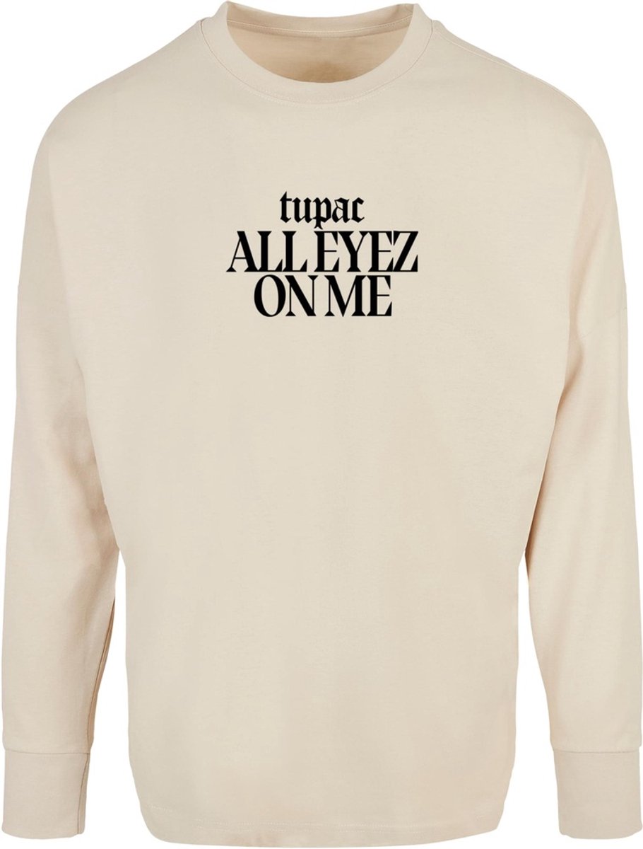 Mister Tee Tupac All Eyez on me Tracklist Cut On Longsleeve shirt M Beige