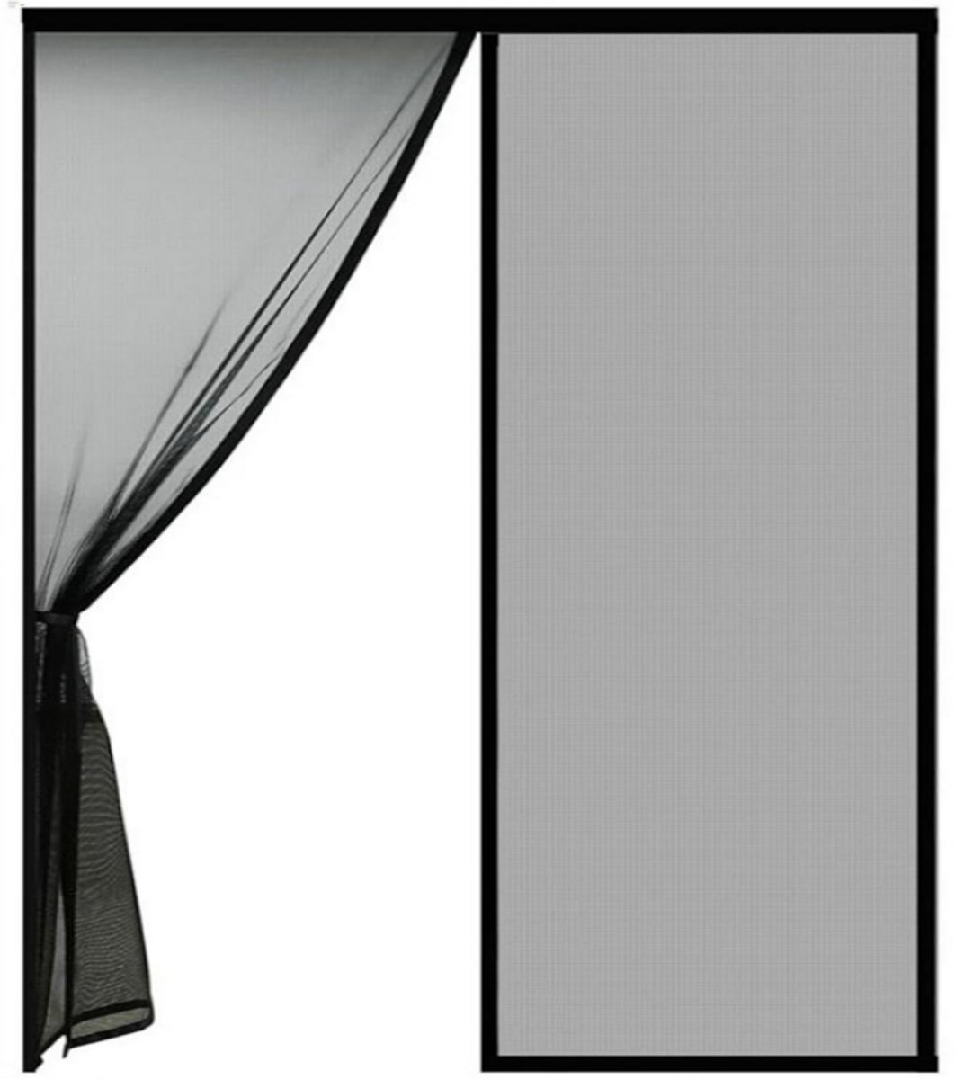 Anti-mug gordijn – Zwart – 110 x 220 cm – Magnetisch insectenhor – Muggenwerend deurgordijn voor ramen en deuren