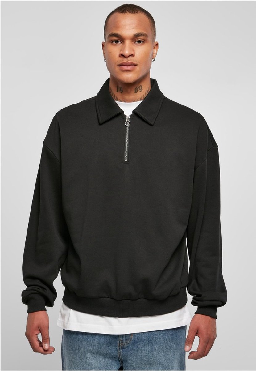 Urban Classics Shirt Collar Crewneck sweater/trui 3XL Zwart