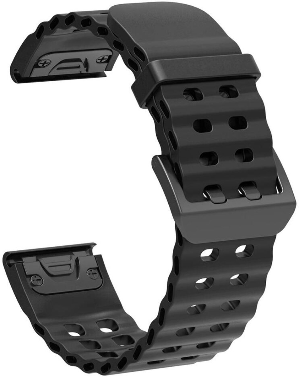 Universeel Garmin Quickfit 26MM Bandje met Gesp Silliconen Zwart