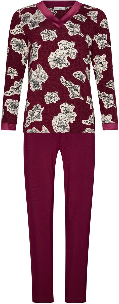 Pastunette Premium - Pyjama - Burgundy Dream - Ecovero Viscose - Bordeaux - Maat 40
