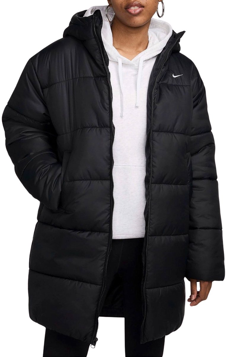 Nike Sportswear Classic Puffer Parka Winterjas Dames Zwart
