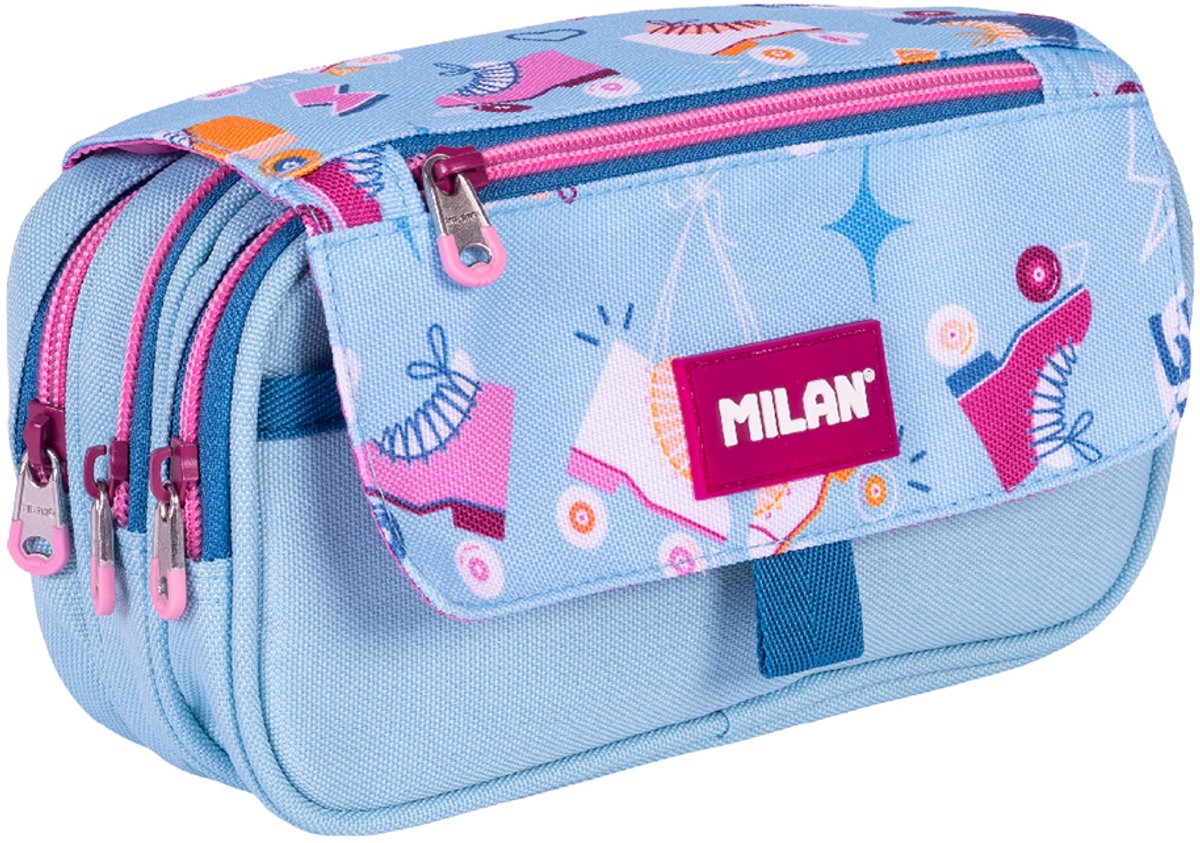 Milan Etui Met 4 Ritsen Flap En 2 Speciale Series Blauw Man
