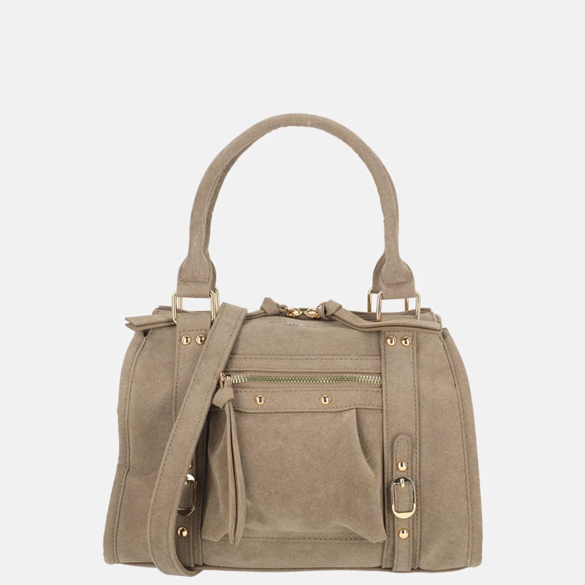 Flora & Co Suedine handtas taupe