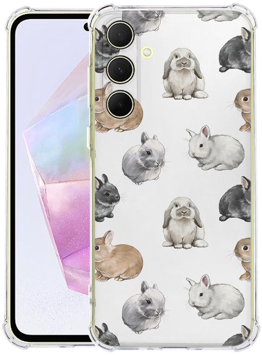 Samsung Galaxy A56 Hoesje - Konijntjes TPU Antishock