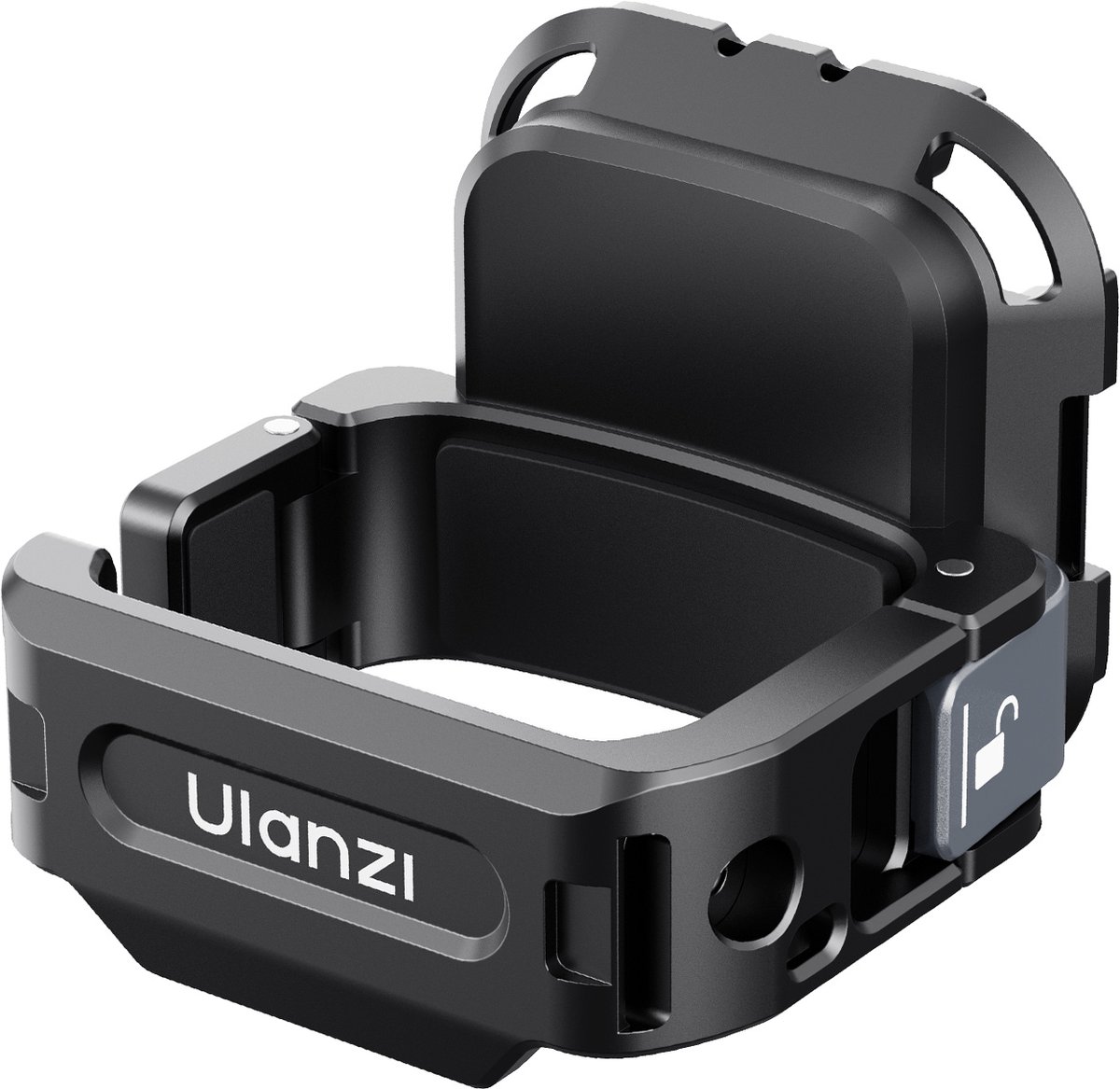 Ulanzi PK13 Uka Expansion Adapter voor DJI Osmo Pocket 3 - Met Cold Shoe en 1/4" Schroefdraad - Quick-Release Bevestiging - Aluminium - Zwart/Grijs