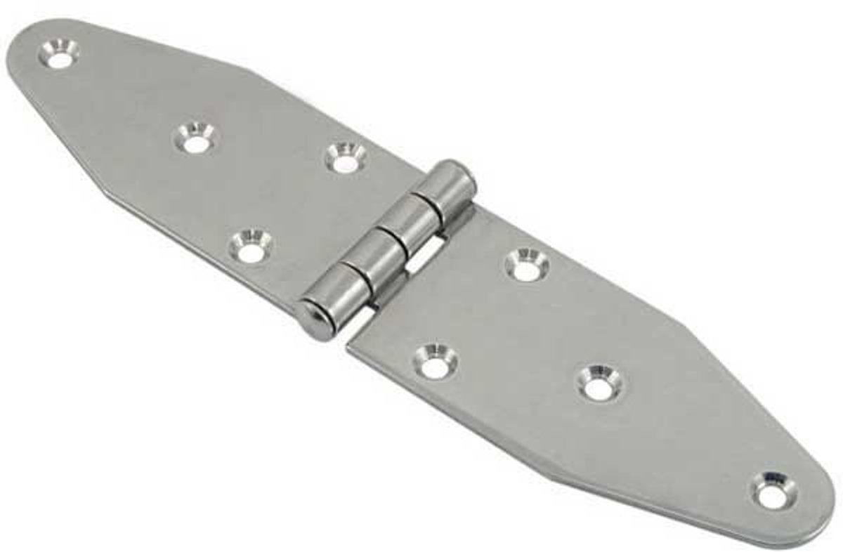 Euromarine Roestvrij Staal Dubbel Ovaal Scharnier 2 Eenheden Zilver 105 x 30 mm
