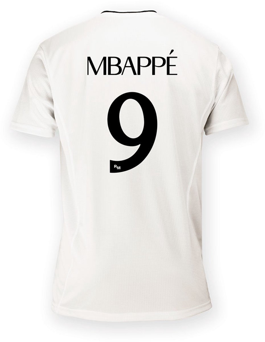 Real Madrid 24/25 Mbappe Thuis T-shirt Met Korte Mouwen Wit 2XL