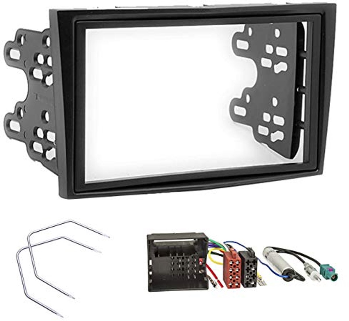 2 DIN Autoradio Frame met Antenne Adapter en ISO Aansluitkabel voor Opel