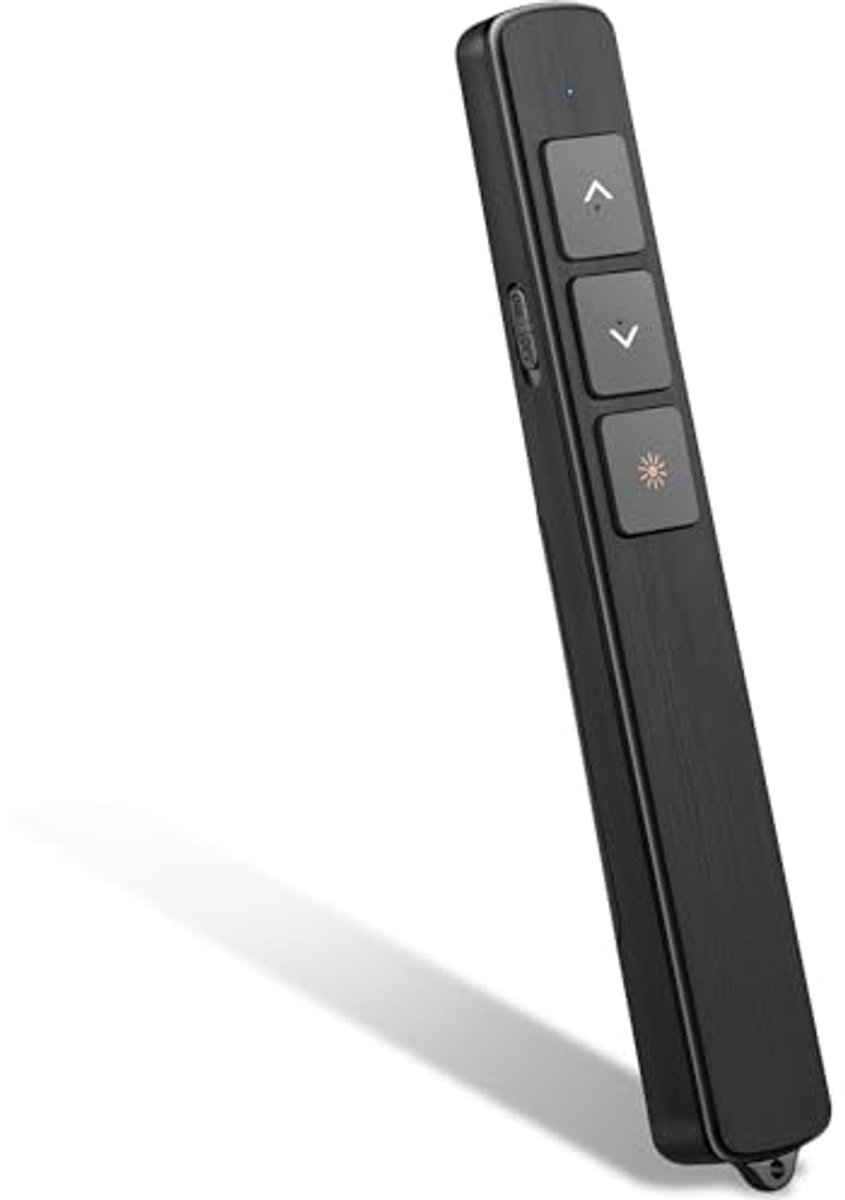 Draadloze Presentatie Clicker voor PowerPoint – 100M Afstandsbediening met Lanyard
