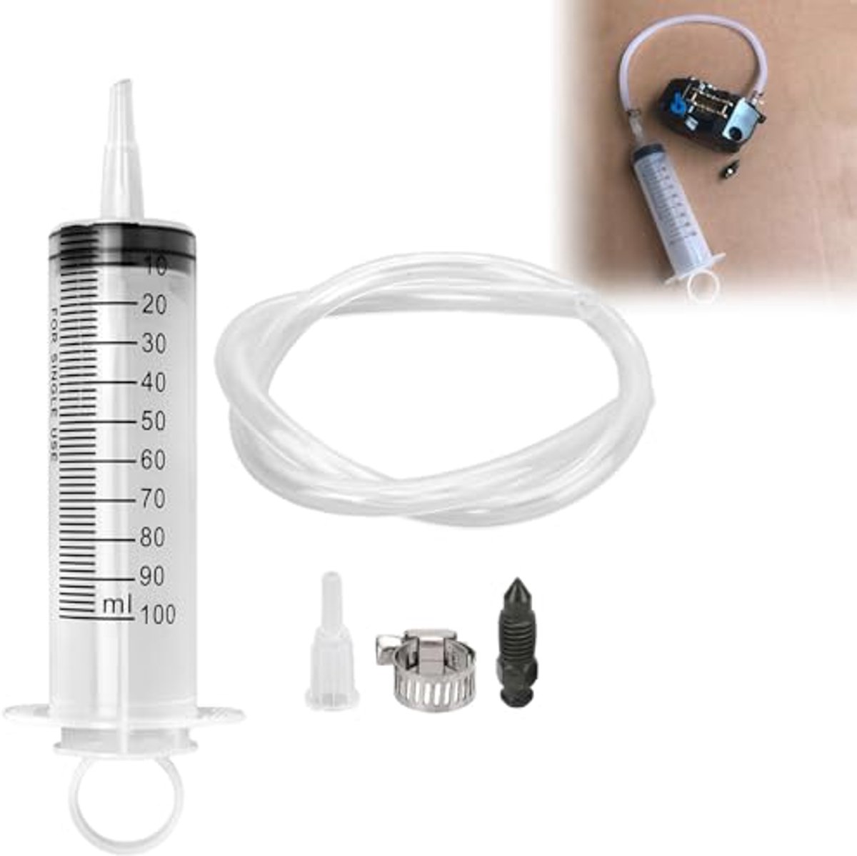 Universele Spuit voor Remvloeistof en Motorremontluchtingsset - 100 ml