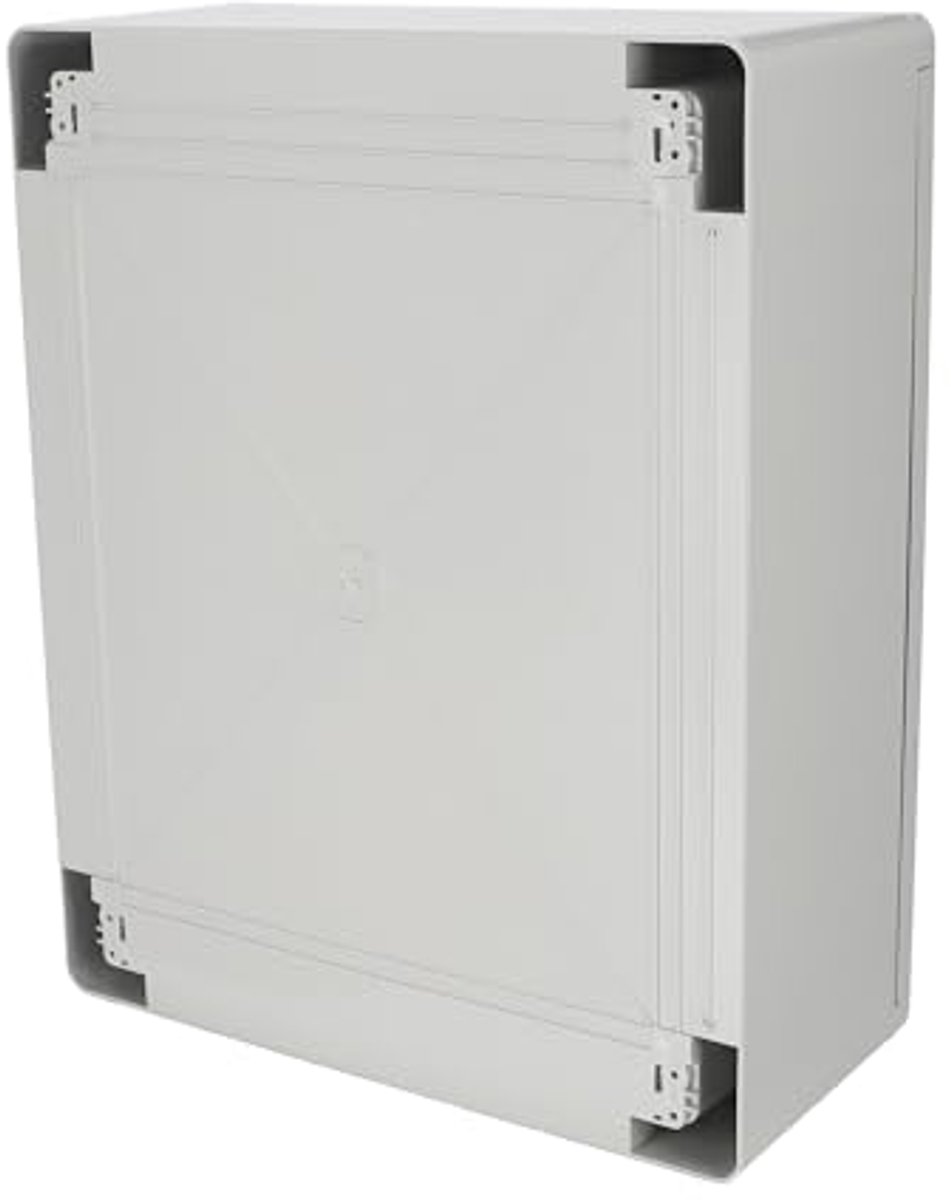 Qinglee Verdelerkast opbouw, IP65 waterdichte zekeringkast, met deur 1-rij voor 12 modules, opbouwverdeler, voor tuin of buiten, voldoet aan standaard vochtige ruimtes, kunststof