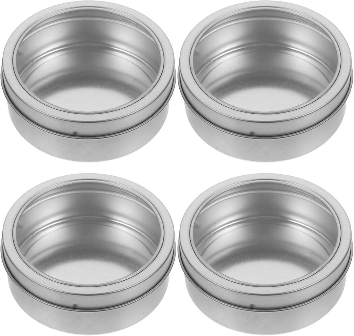 4 Pcs Magnetische Opbergdozen voor Koelkast - Kruidensilo's - Metalen Containers met Deksel - Magnetische Kruidensilo's voor Keuken