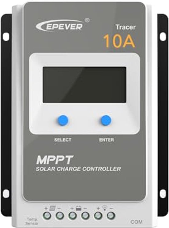 MPPT Laadregelaar 10A met LCD Display - 12V/24V voor Campers en Huishoudens