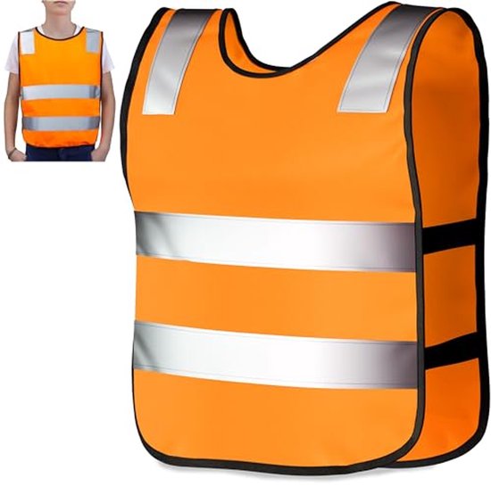 Veiligheidsvest voor Kinderen (3-12 jaar) - Reflecterend, Oranje | bol